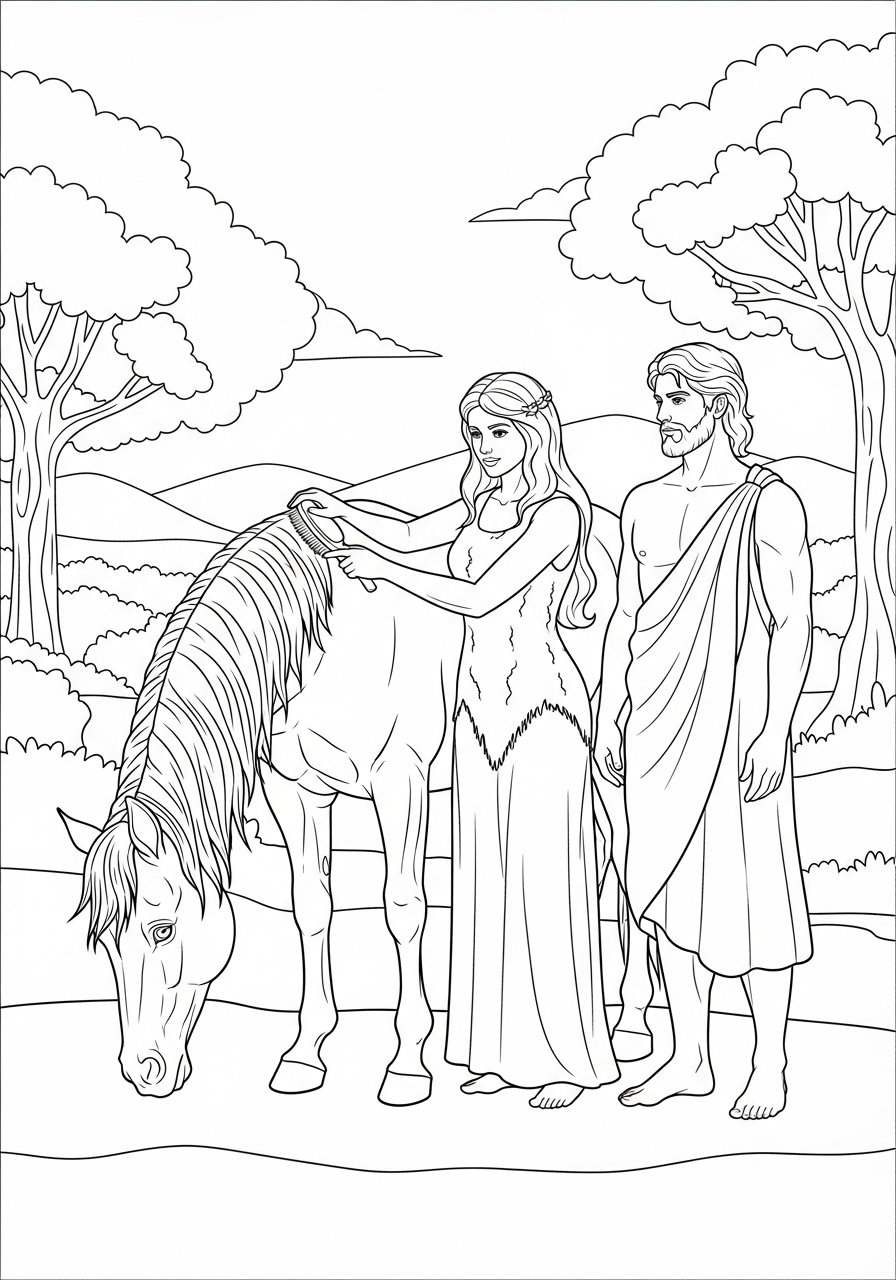 Adamo ed Eva 6 foto di Adamo ed Eva da colorare