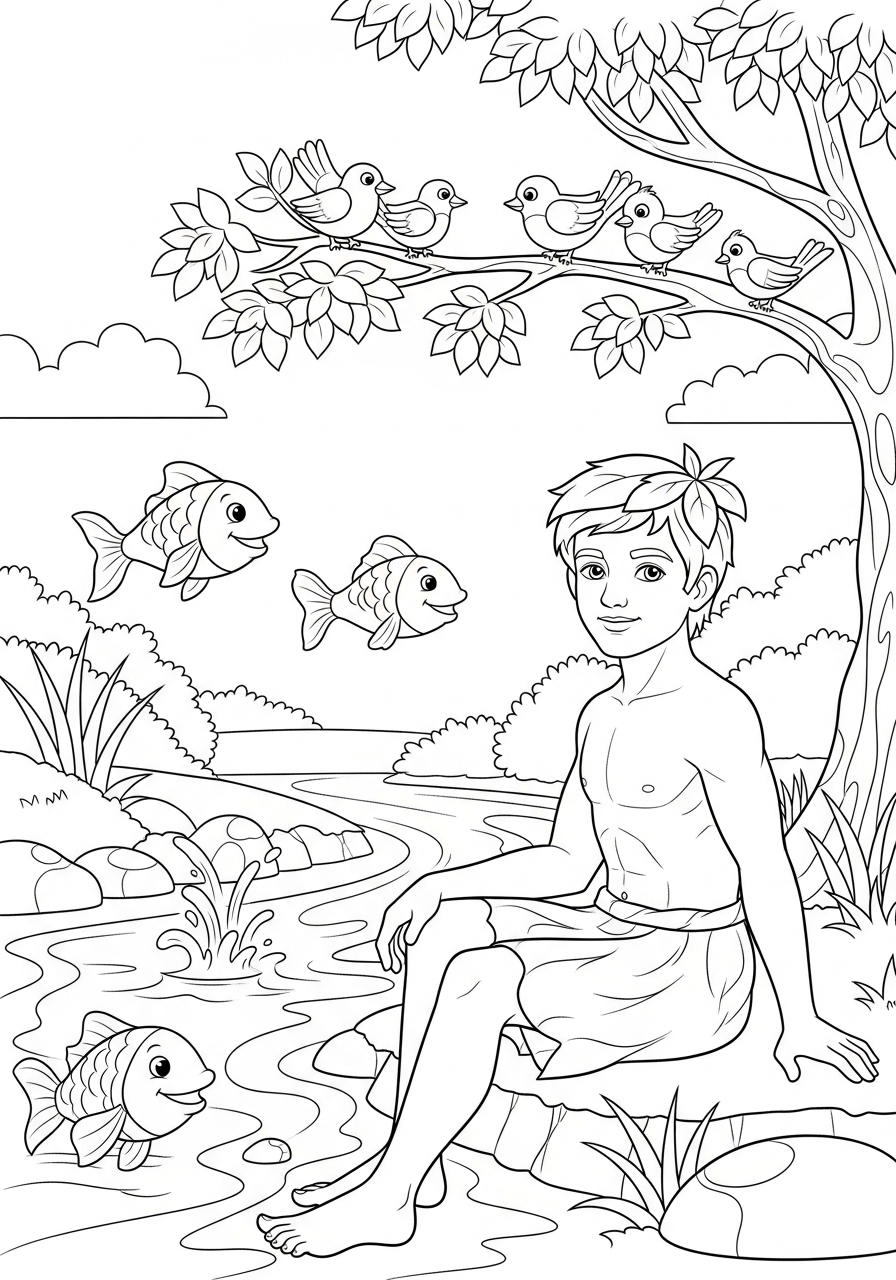 Adamo ed Eva 23 disegni da stampare e colorare Adamo ed Eva