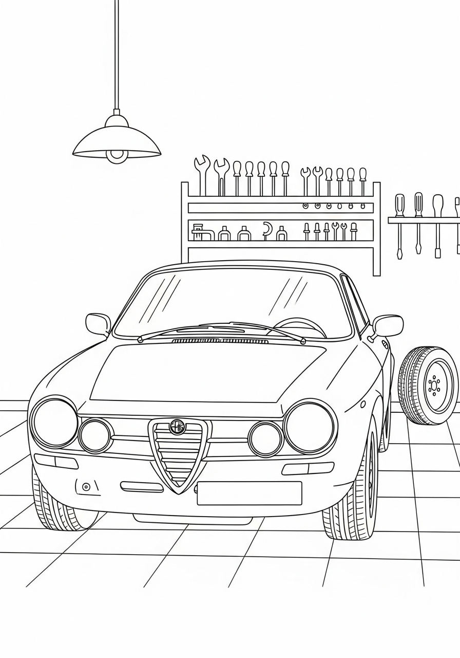 immagini da colorare Alfa Romeo gratis