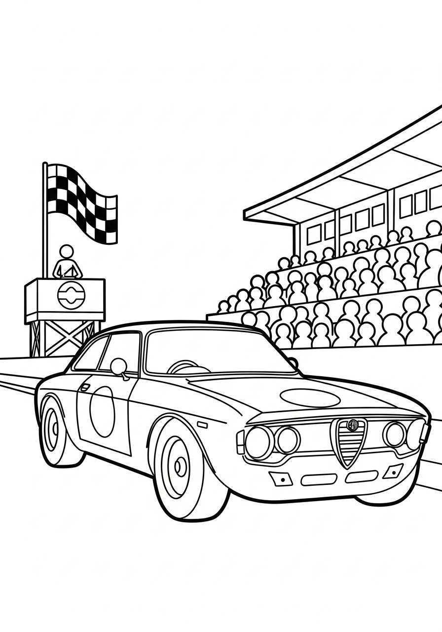 disegni Alfa Romeo facili da colorare