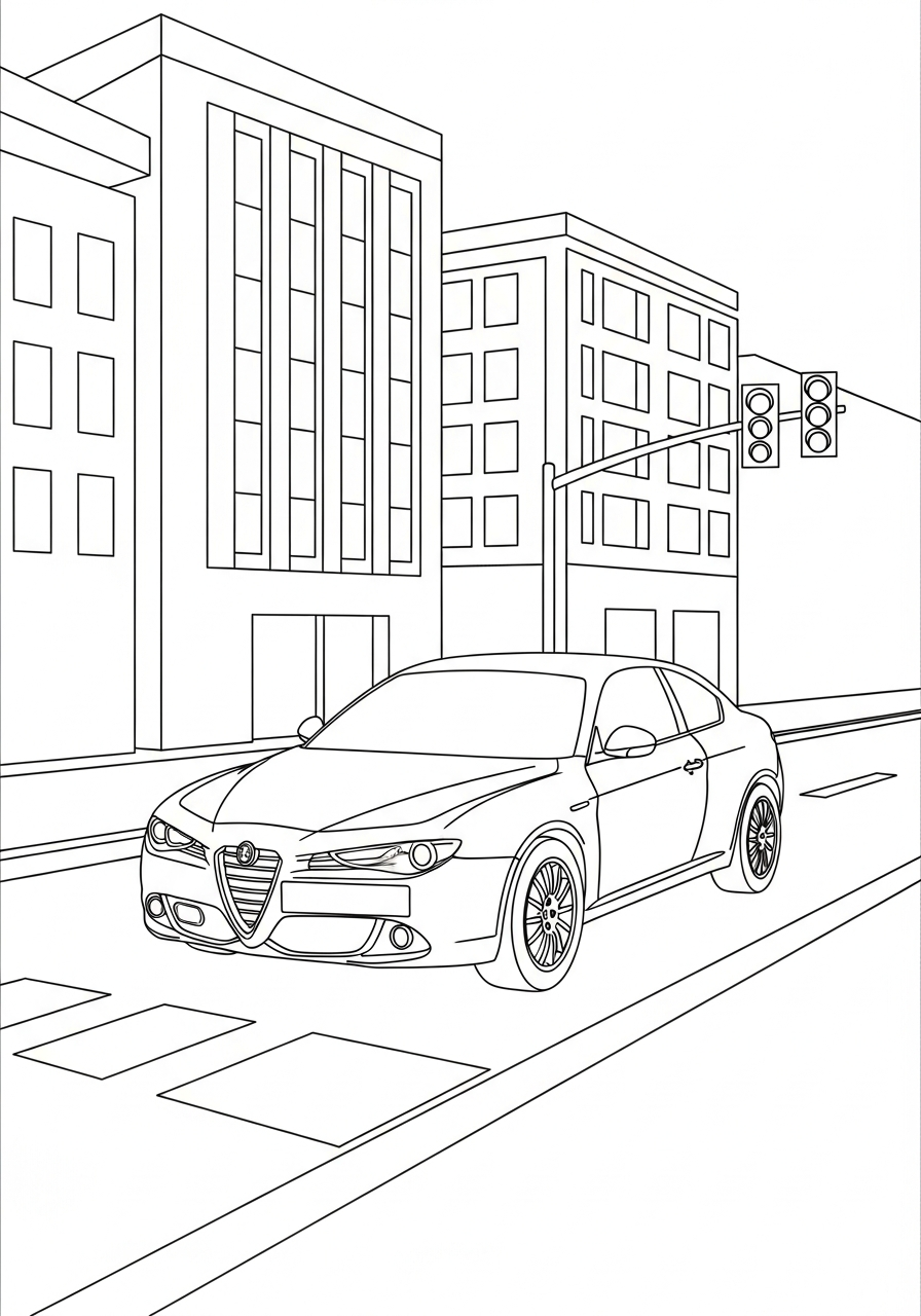 disegni di Alfa Romeo da colorare per bambini 1