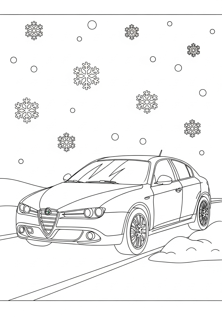 Alfa Romeo disegno da colorare facile