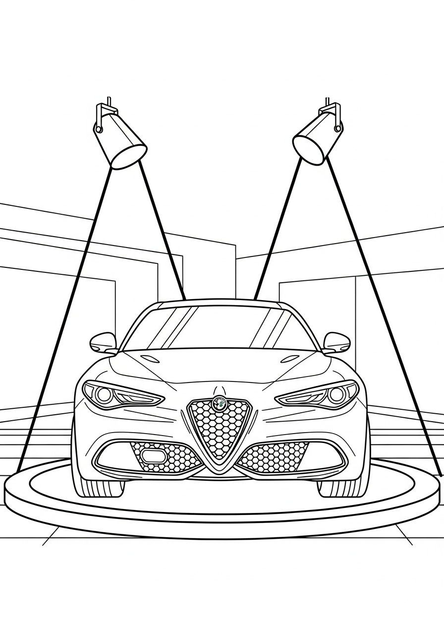 pdf stampare Alfa Romeo da colorare