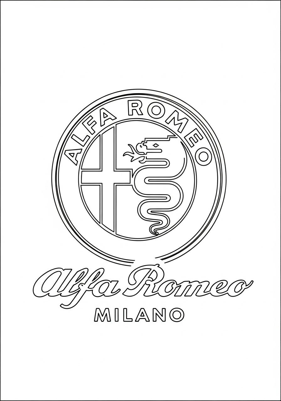 disegni da colorare Alfa Romeo pdf