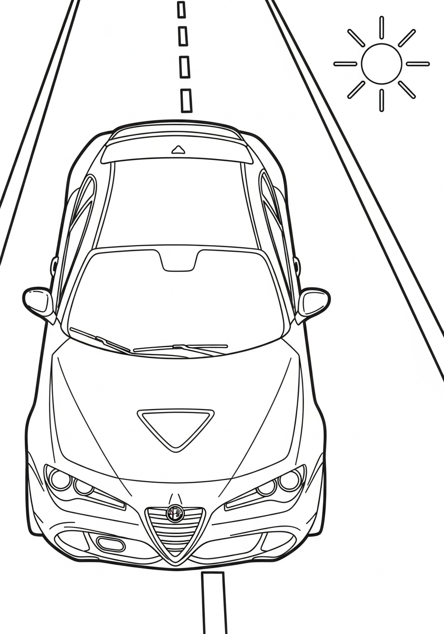 pdf stampare Alfa Romeo da colorare 1