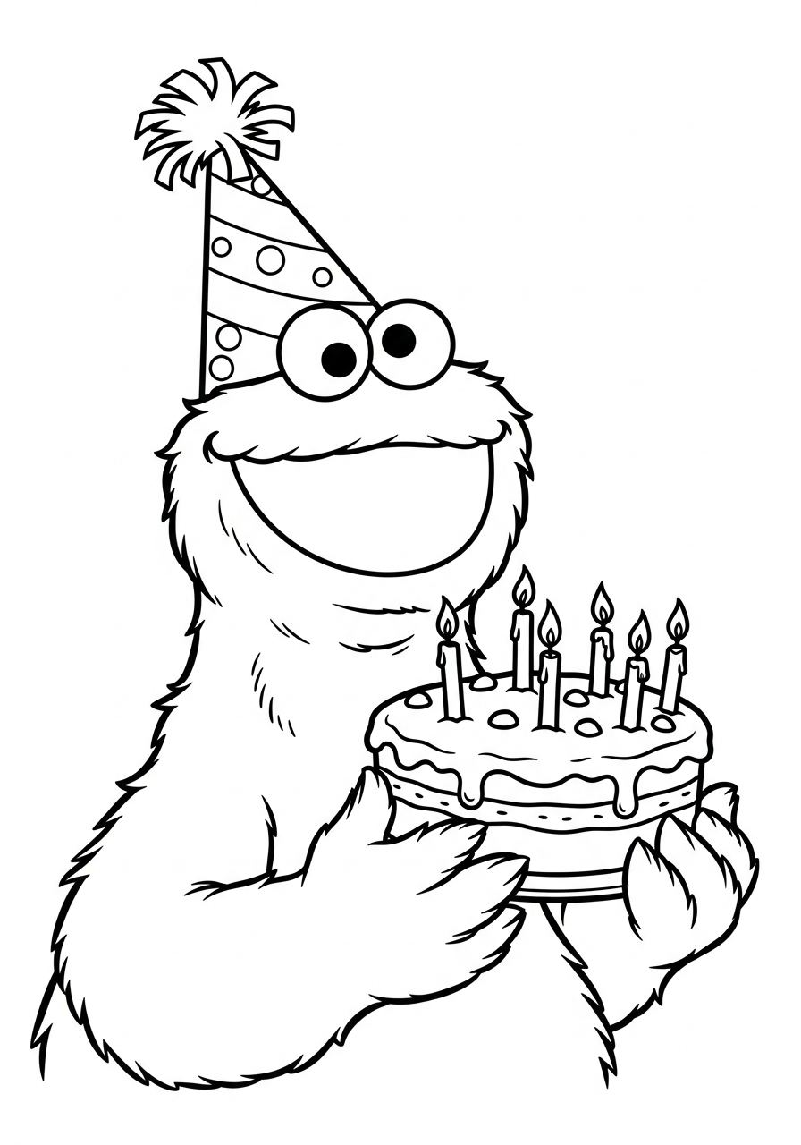 disegni Cookie Monster da colorare