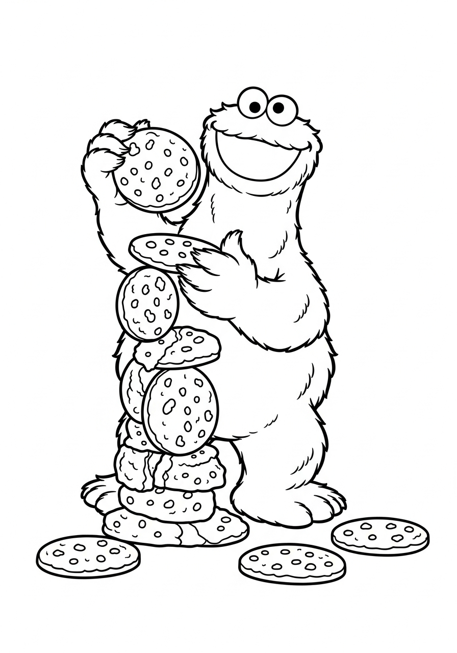 disegno Cookie Monster da colorare