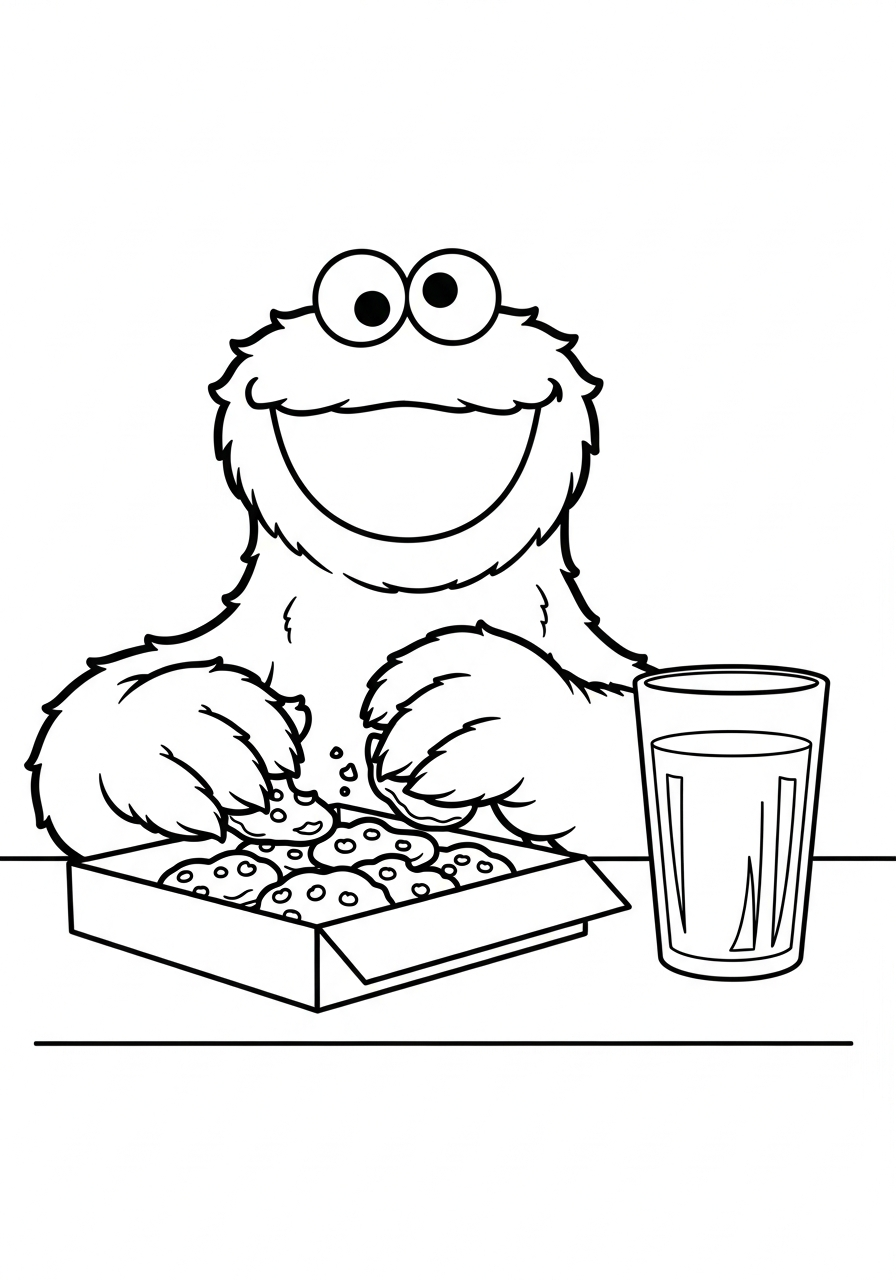 foto di Cookie Monster da colorare