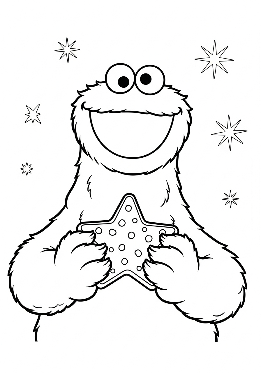 disegni Cookie Monster da colorare 1