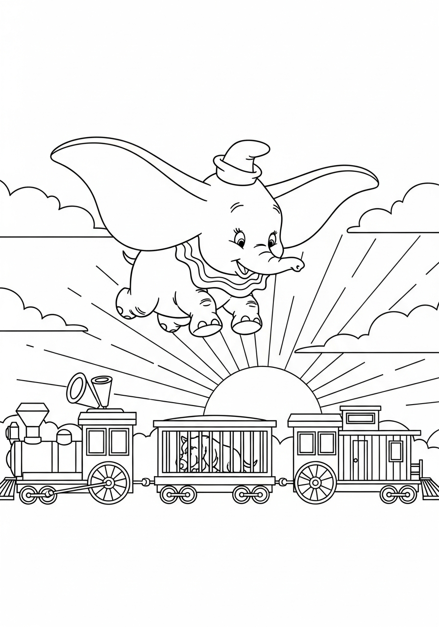 immagini Dumbo da colorare e stampare