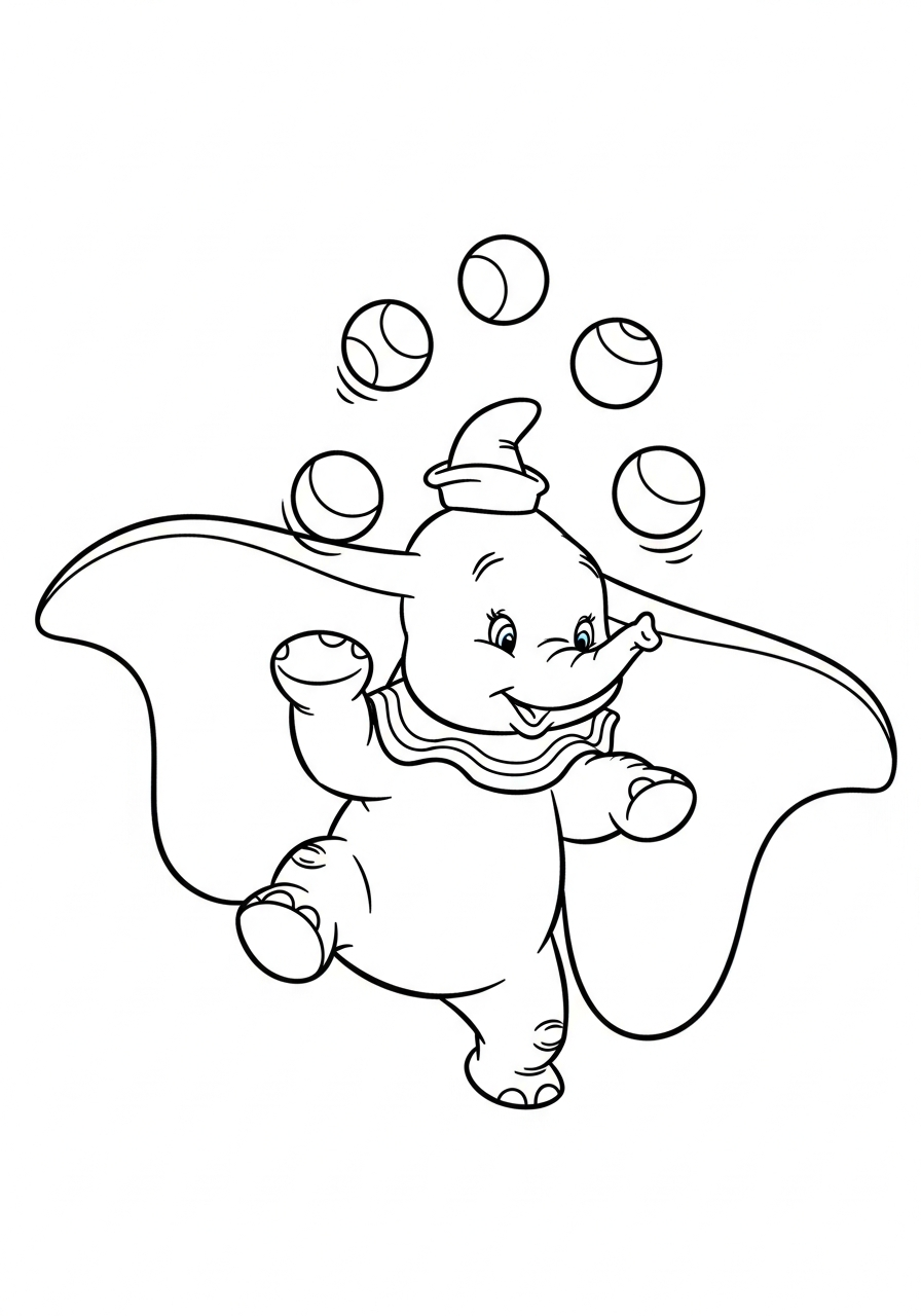 disegni di Dumbo da colorare da stampare