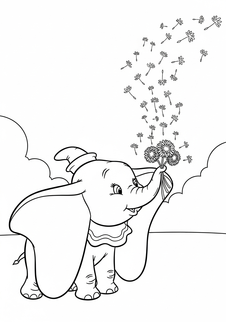 Dumbo da colorare