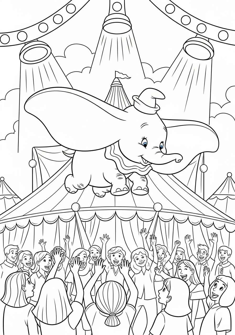 immagini di Dumbo da colorare e stampare