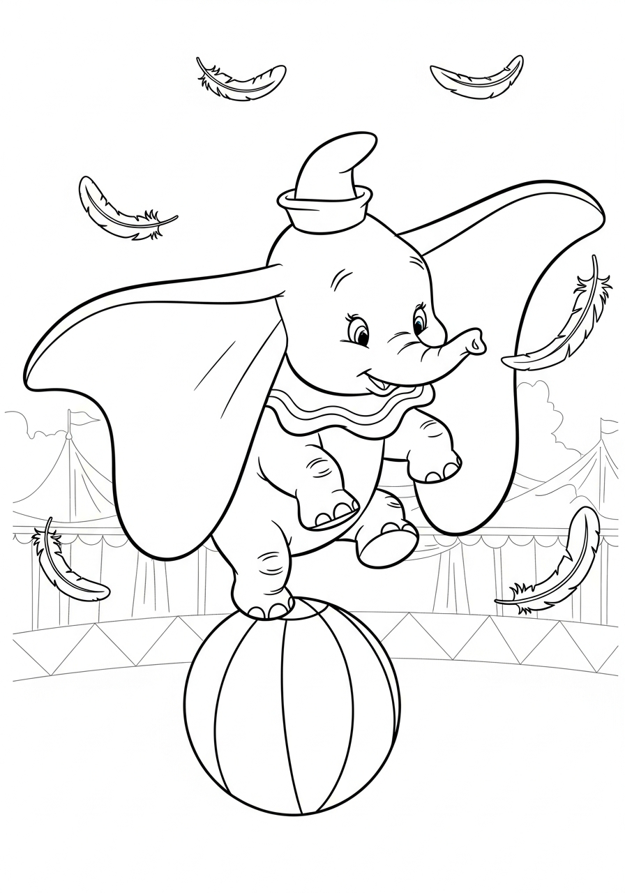 immagine Dumbo da colorare