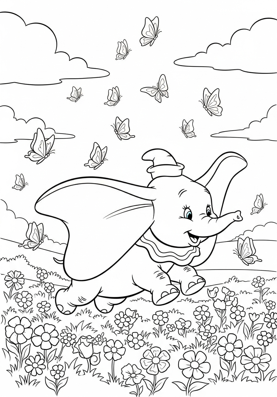 immagini di Dumbo da stampare e colorare 1