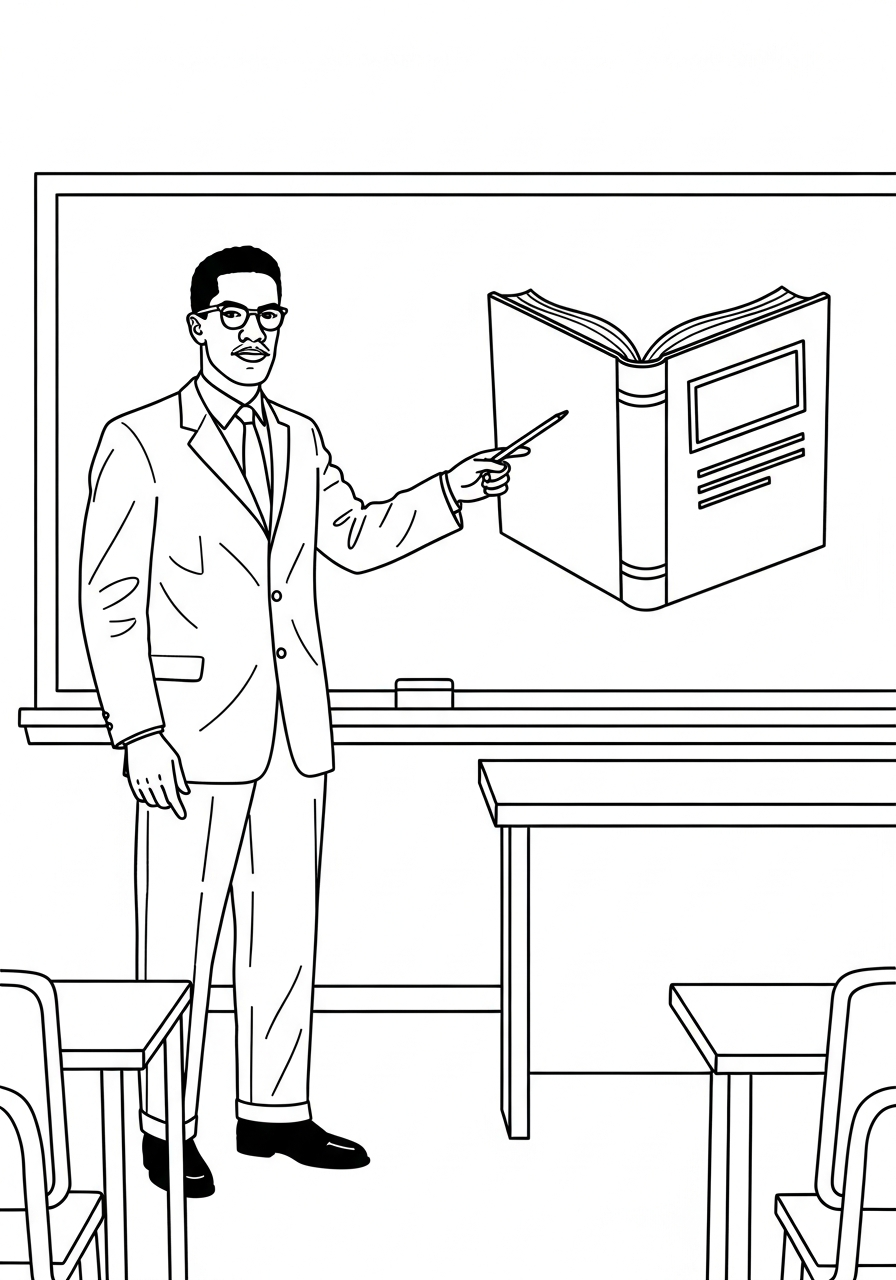 Malcolm X 4 Malcolm X da colorare bambini