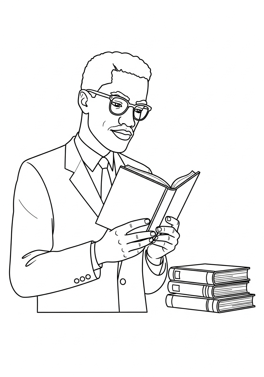 Malcolm X 17 Malcolm X disegni da colorare per bambini maschi