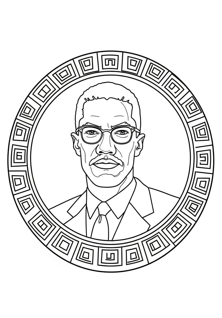 Malcolm X 13 disegni di Malcolm X da colorare e stampare