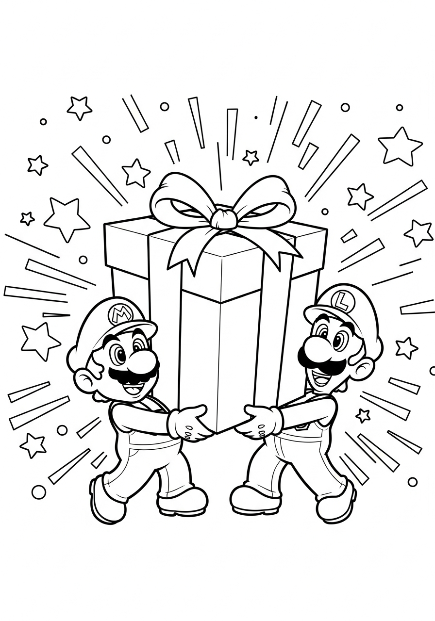 Mario e Luigi 12 disegni da colorare Mario e Luigi da stampare