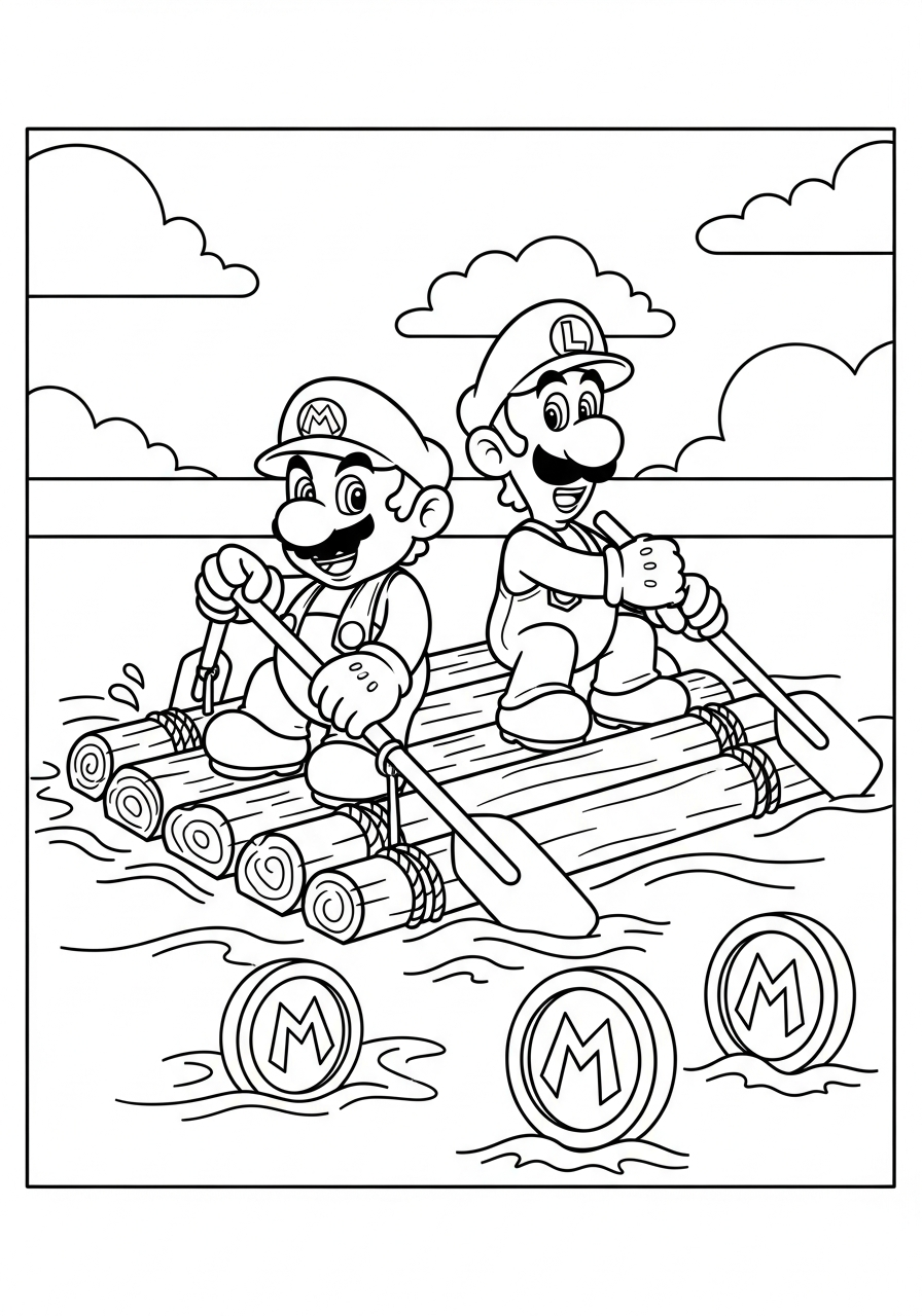 Mario e Luigi 6 Mario e Luigi da colorare facile