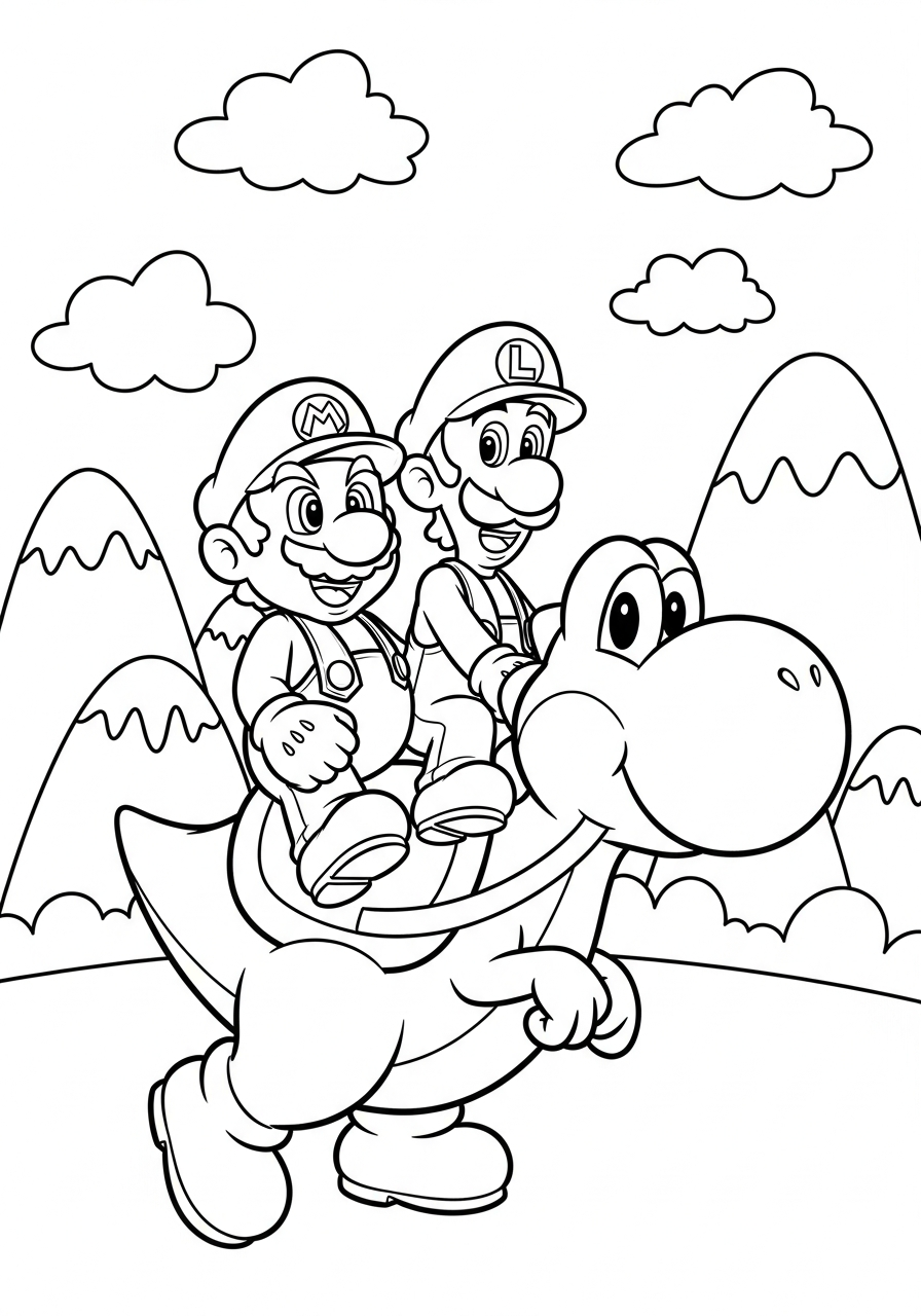 Mario e Luigi 17 disegni di Mario e Luigi da colorare e stampare