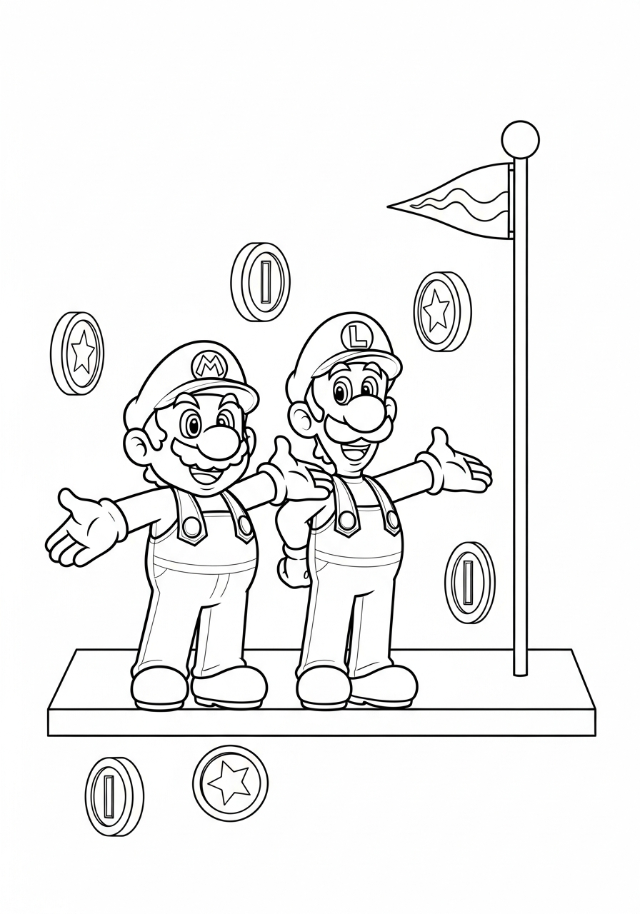Mario e Luigi 16 Mario e Luigi da colorare pdf gratis