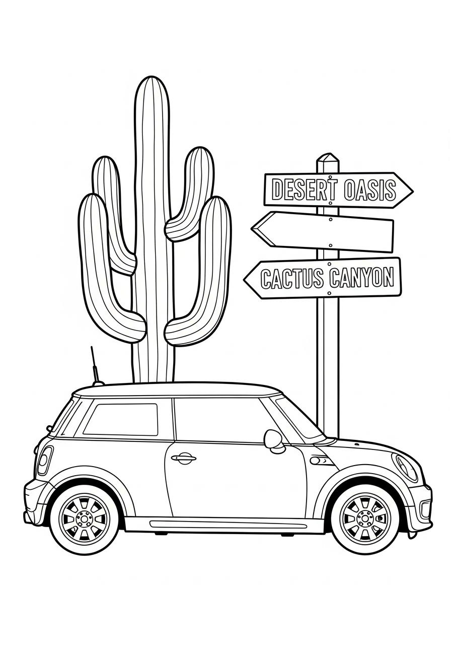 Mini Cooper 20 disegni Mini Cooper da colorare per bambini 1