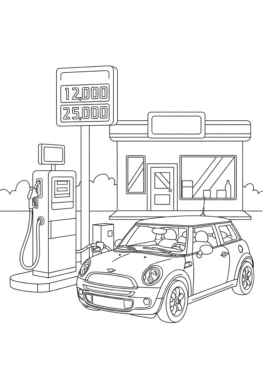 Mini Cooper 11 disegni Mini Cooper da colorare per bambini