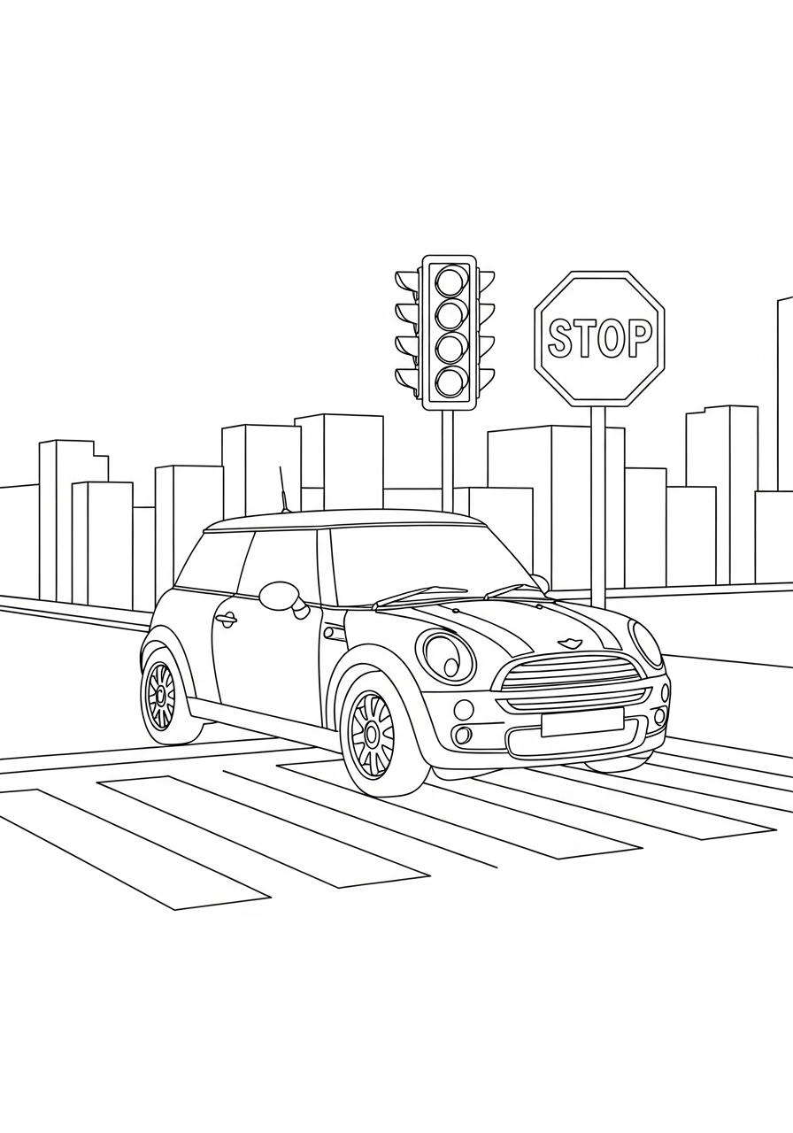 Mini Cooper 9 Mini Cooper da colorare pdf