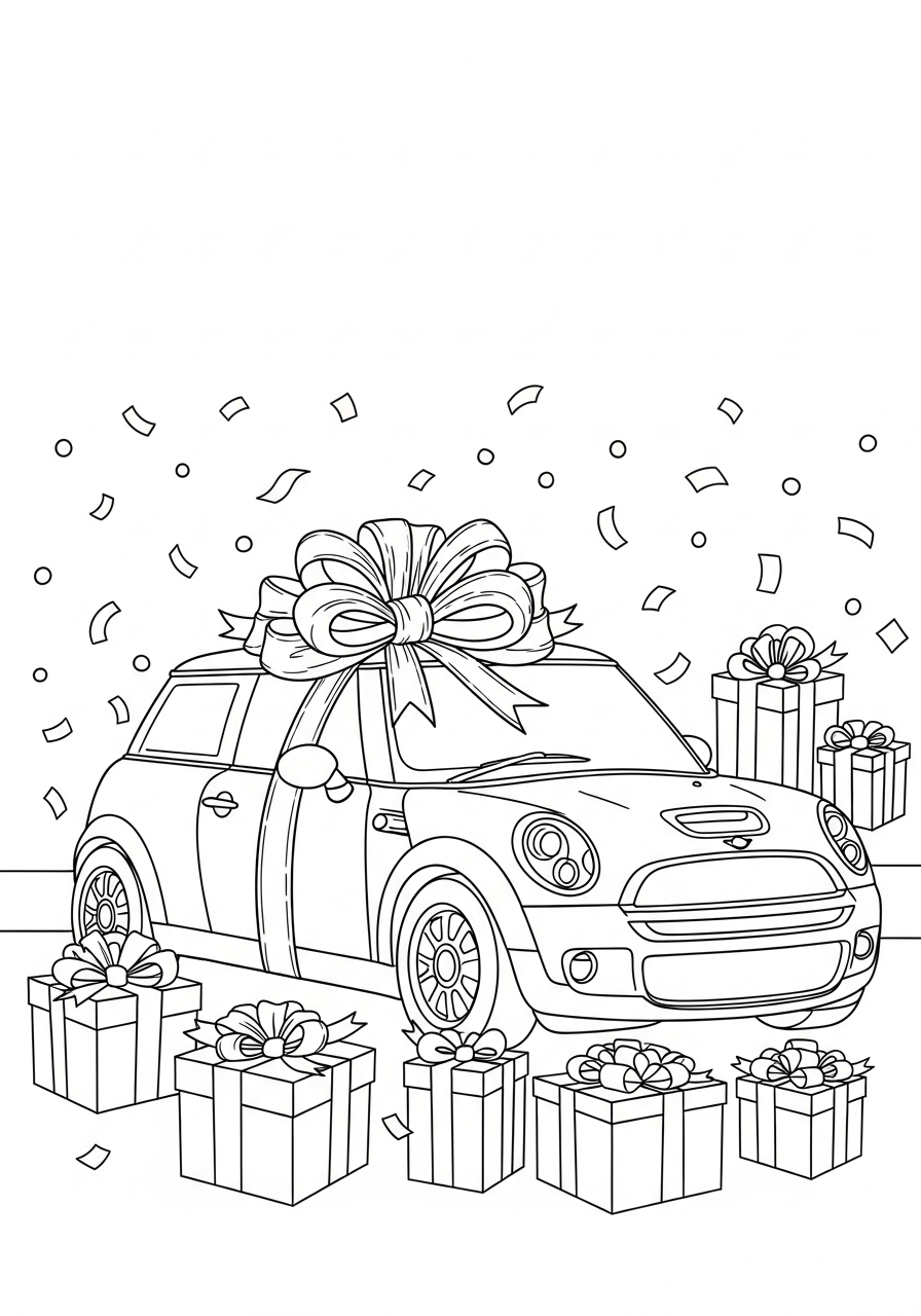 Mini Cooper 7 immagini di Mini Cooper da colorare per bambini