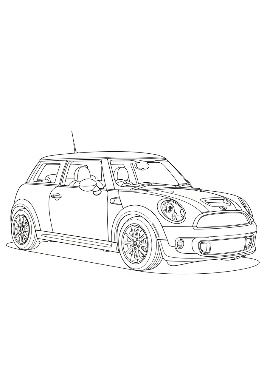 Mini Cooper 6 foto di Mini Cooper da colorare
