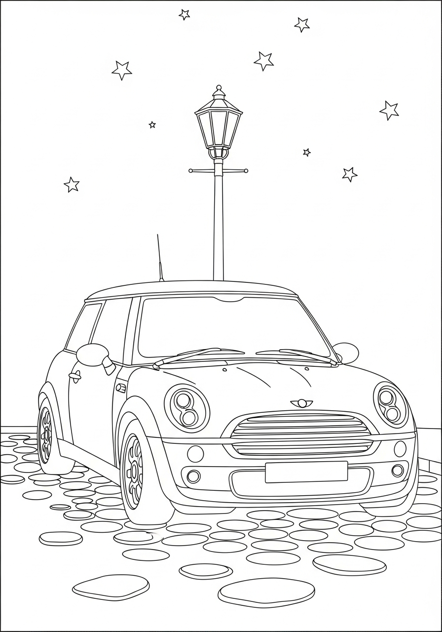 Mini Cooper 18 immagine di Mini Cooper da colorare