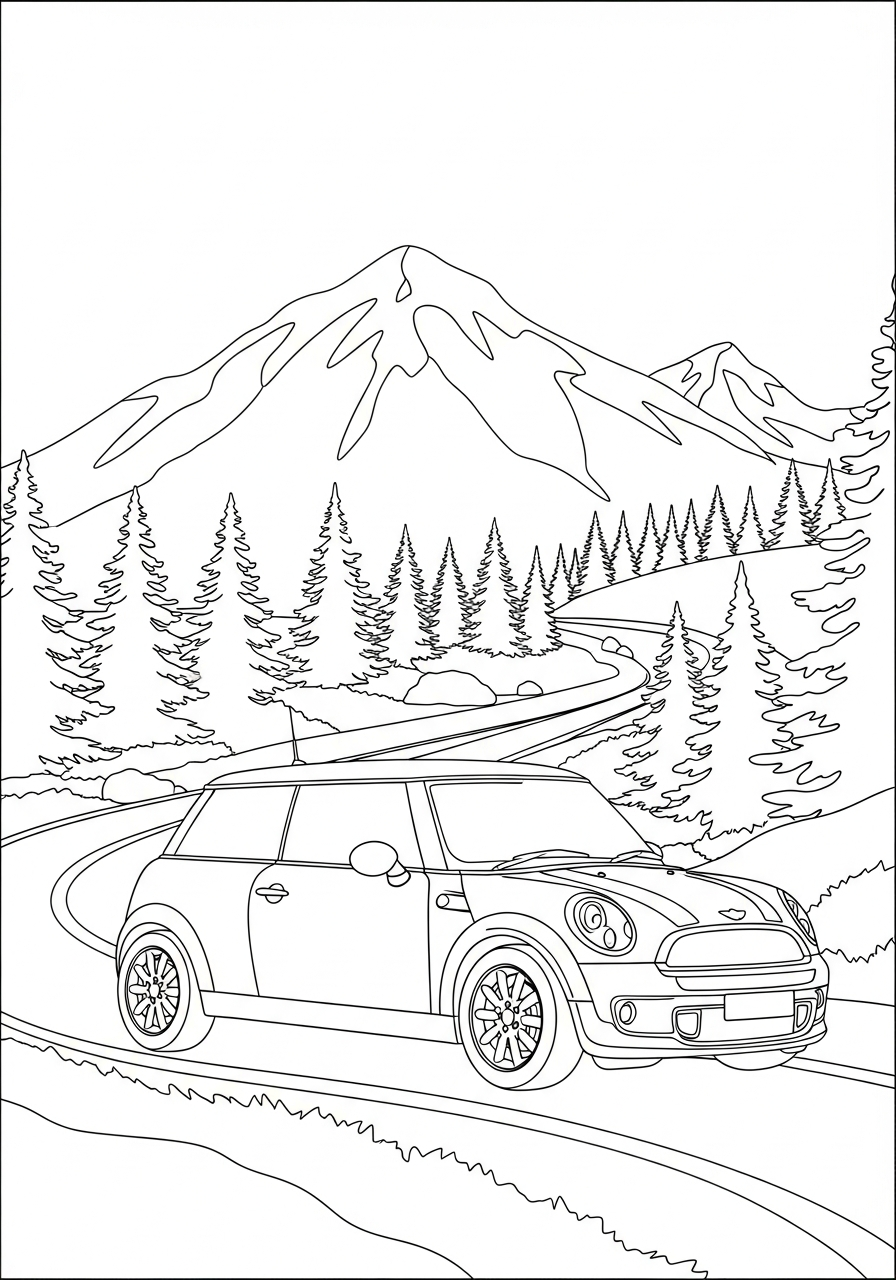 Mini Cooper 17 Mini Cooper da colorare e stampare