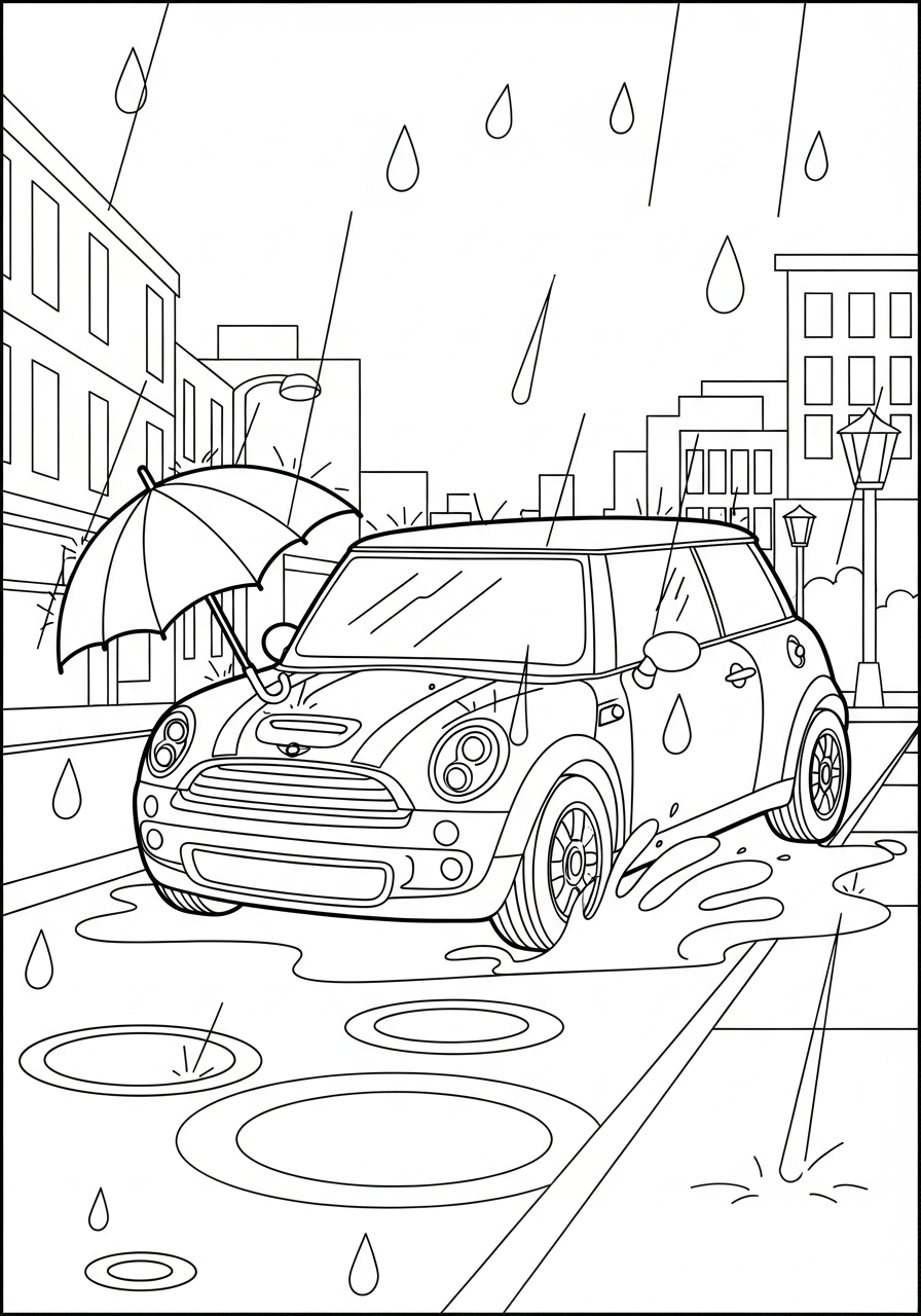 Mini Cooper 16 Mini Cooper disegno da colorare