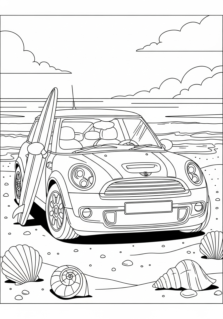 Mini Cooper 15 disegni di Mini Cooper da colorare da stampare
