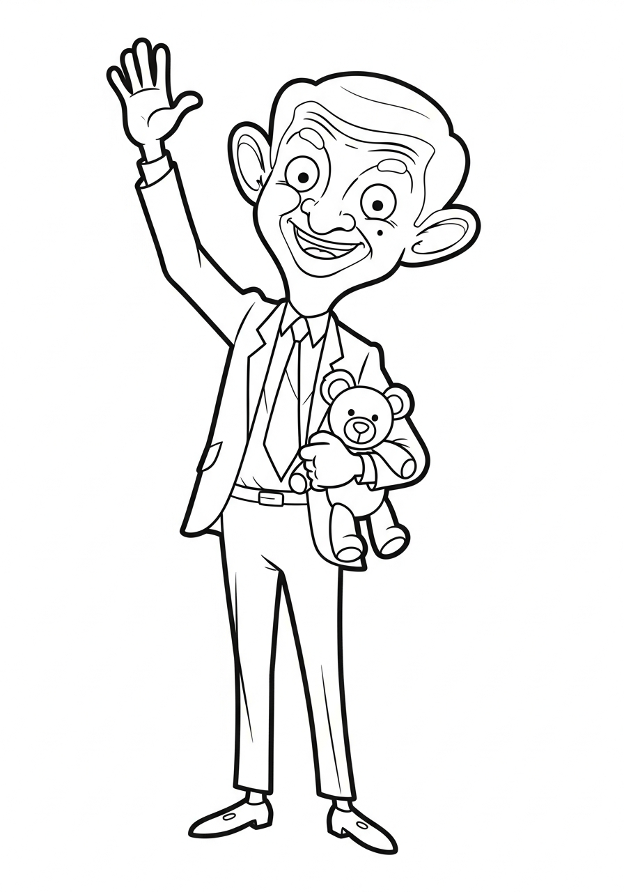 immagini da stampare e colorare di Mr. Bean
