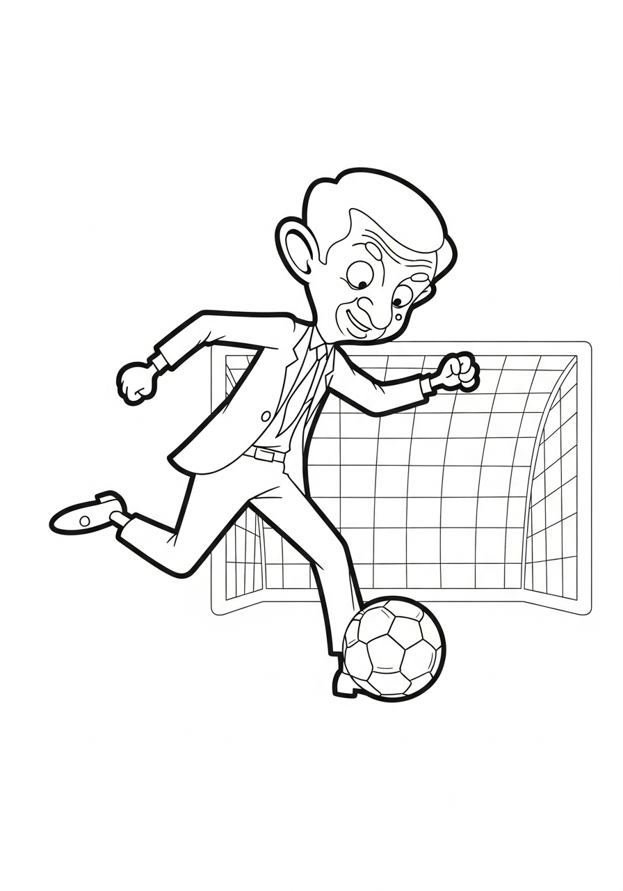Mr. Bean disegni da colorare per bambini maschi