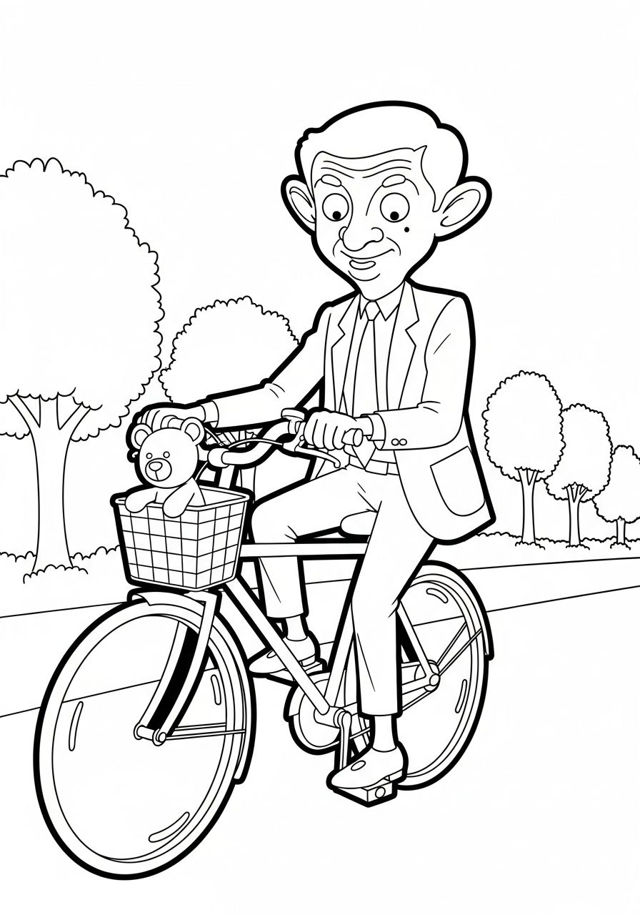 disegni Mr. Bean da colorare pdf