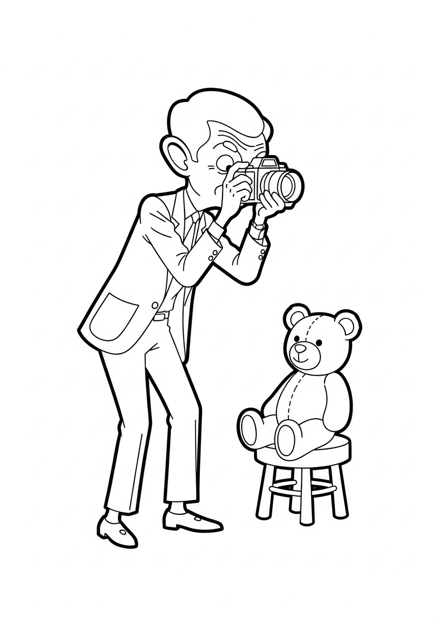 disegni Mr. Bean facili da colorare