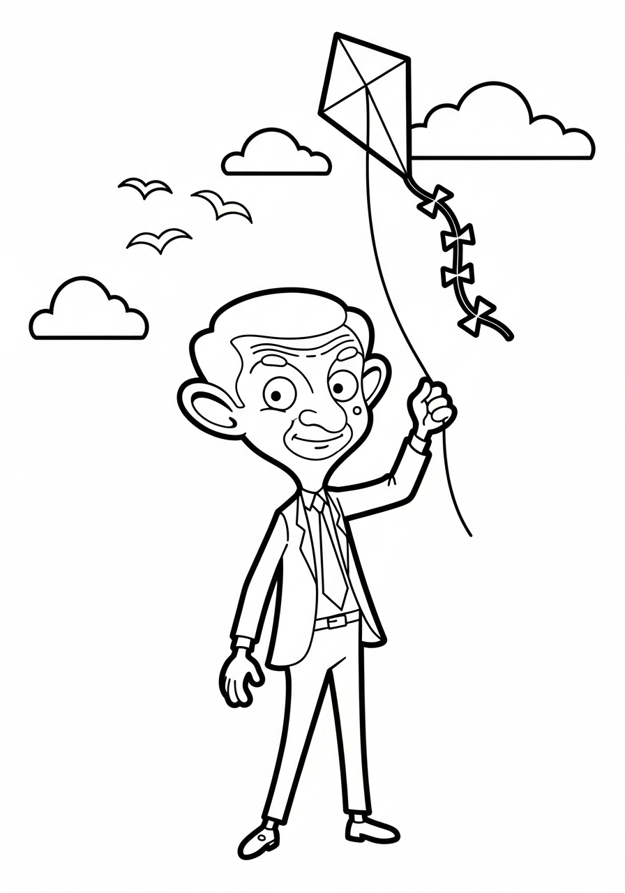 immagine di Mr. Bean da colorare