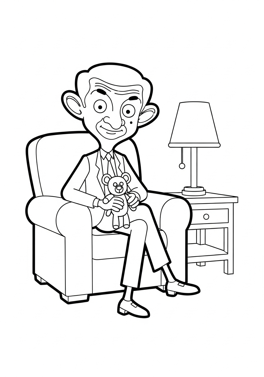 disegno Mr. Bean da colorare e stampare