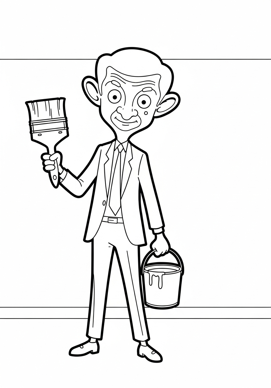 Mr. Bean da colorare bambini