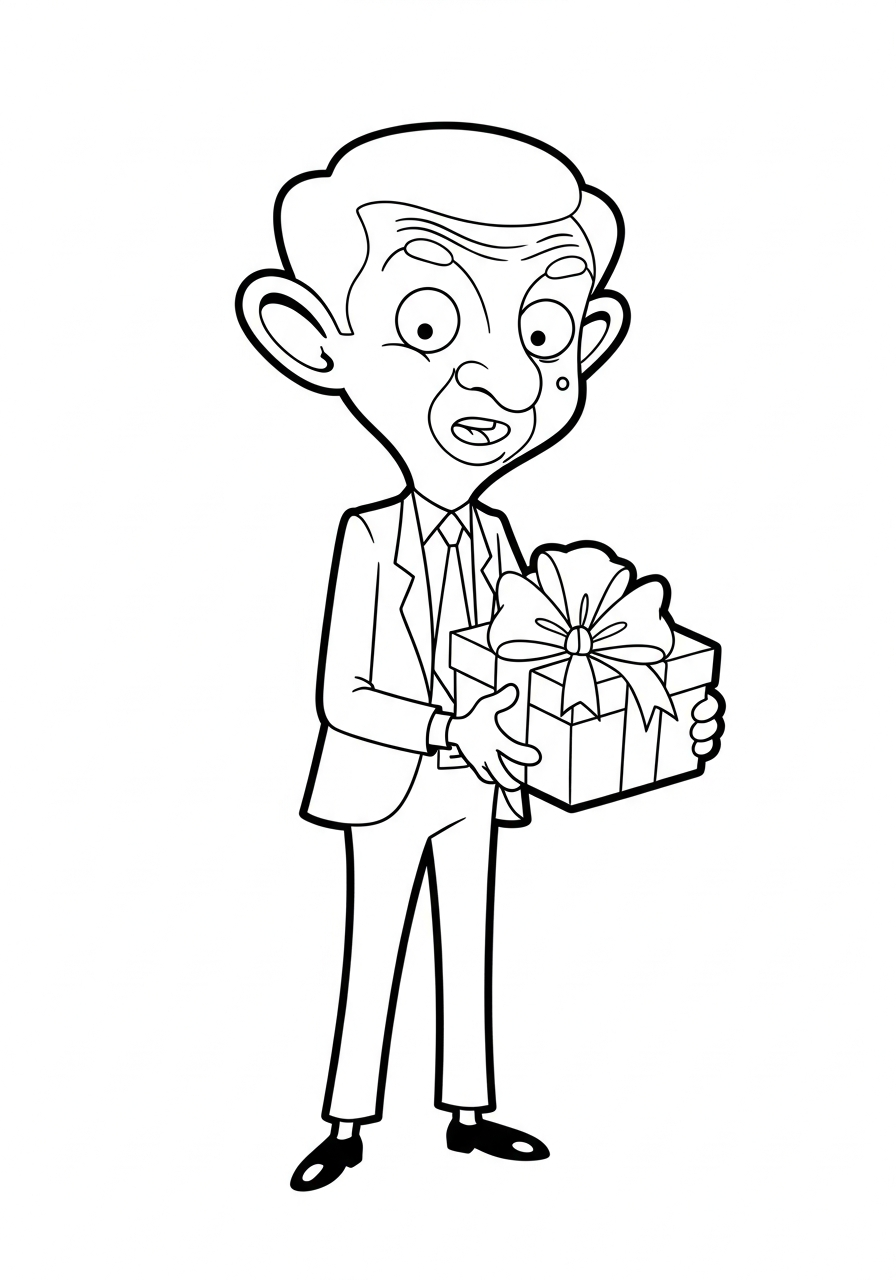 immagini da stampare e colorare di Mr. Bean 1