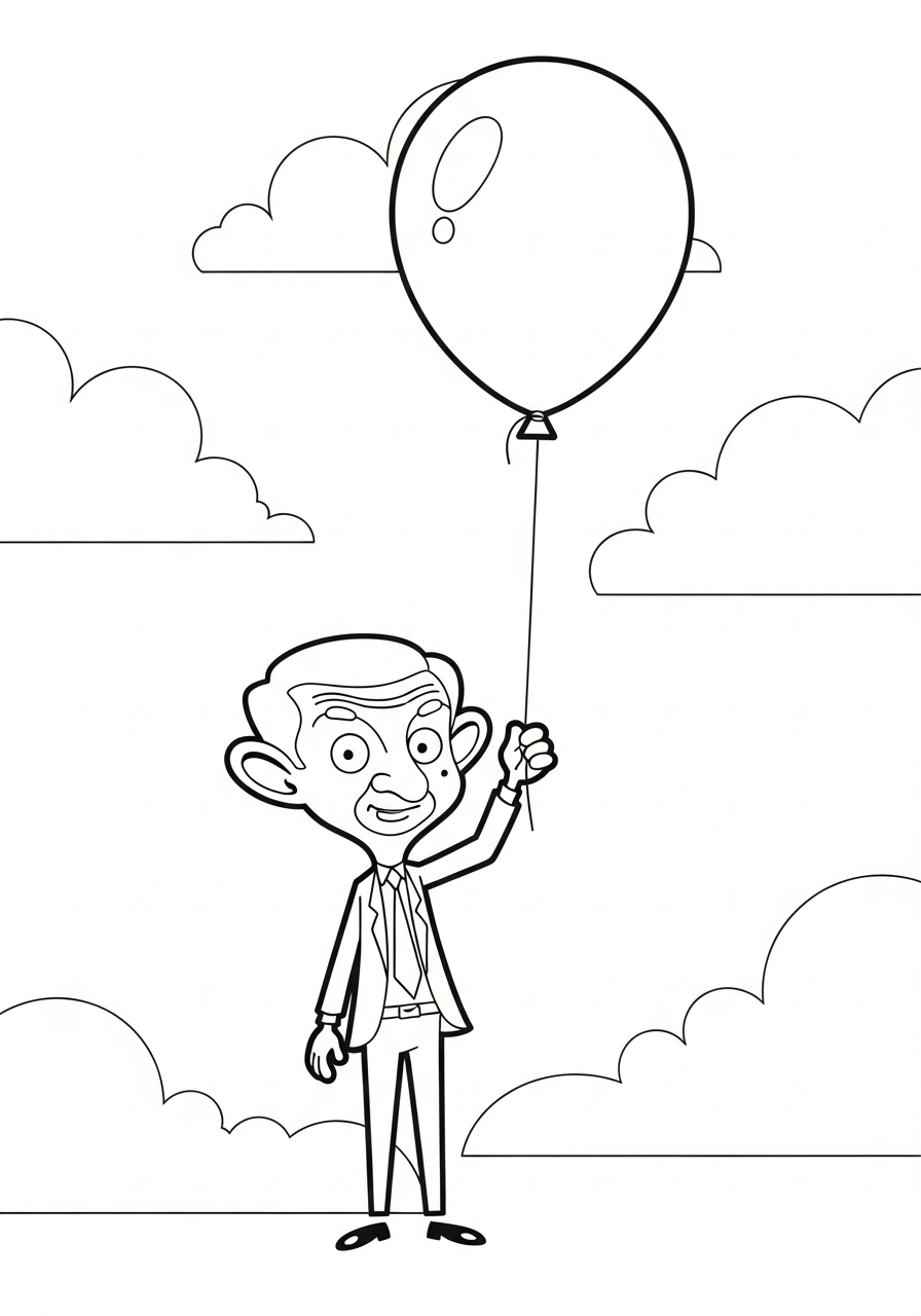 immagini di Mr. Bean da stampare e colorare