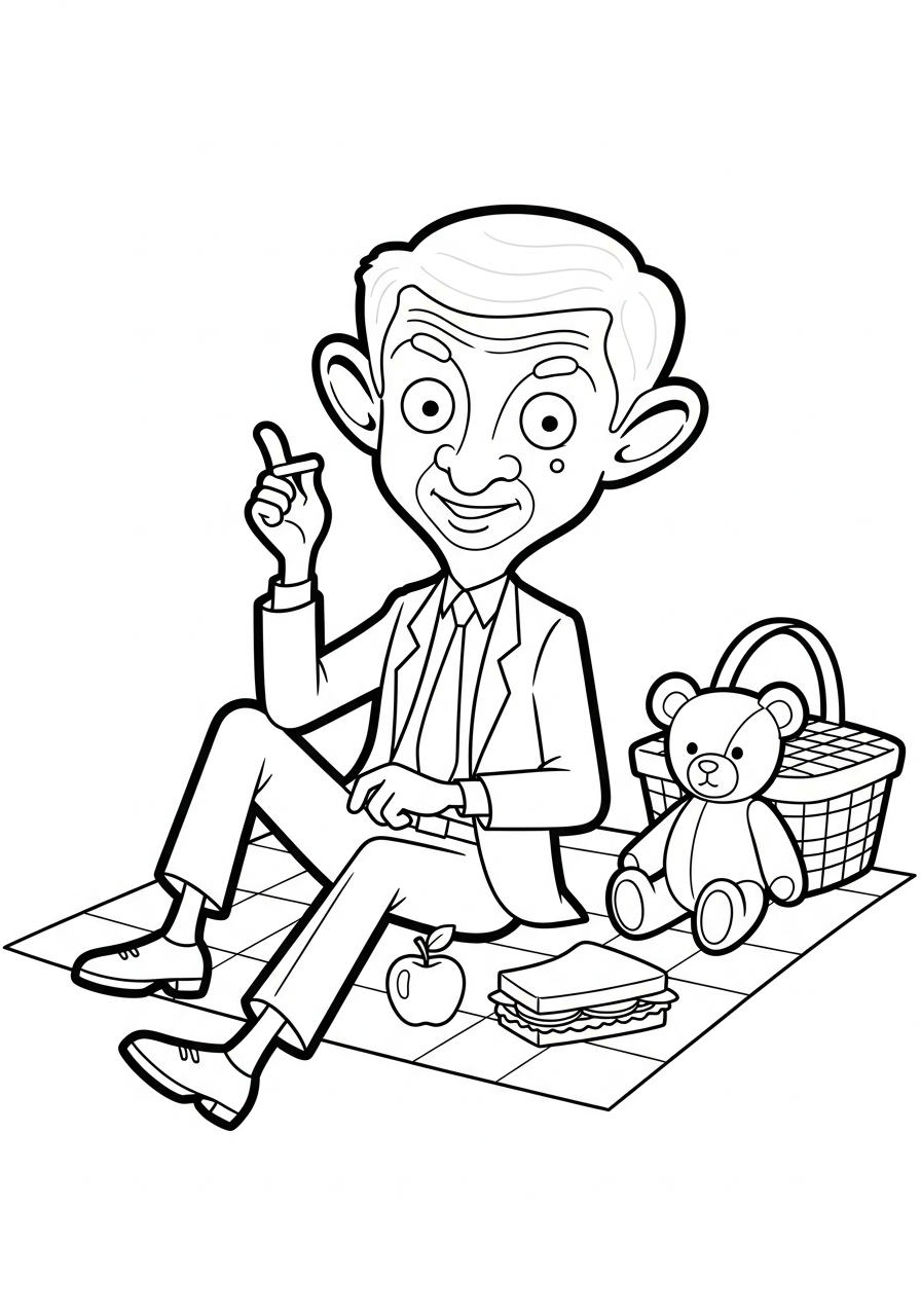 disegni da colorare Mr. Bean