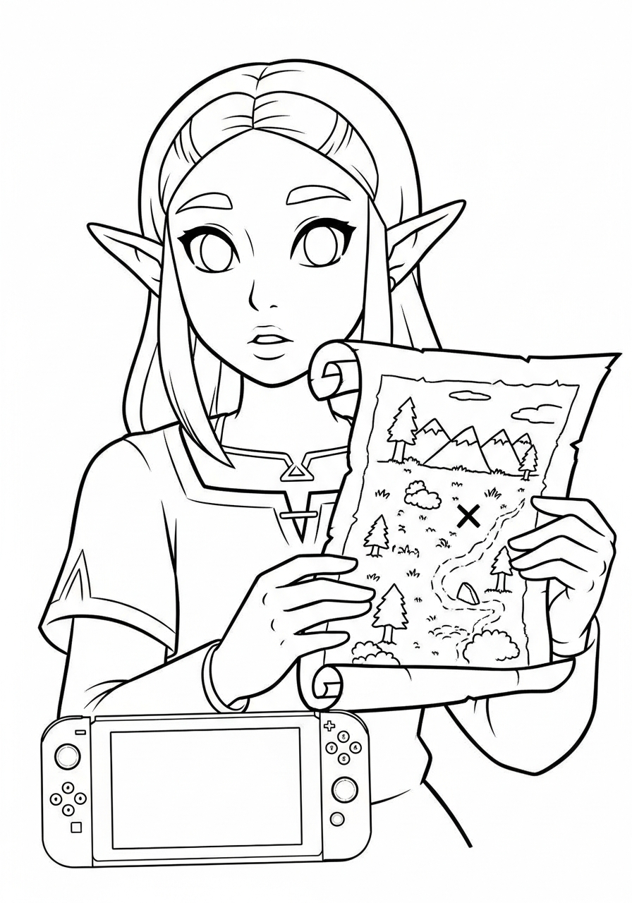 immagini di Nintendo Switch da colorare per bambini 1