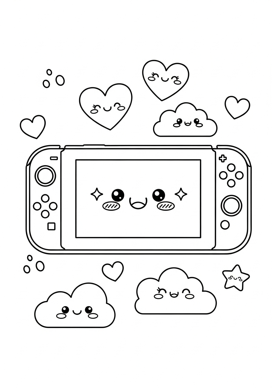 immagini Nintendo Switch da colorare e stampare