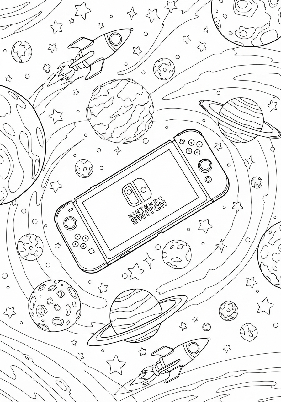 disegni Nintendo Switch da colorare gratis
