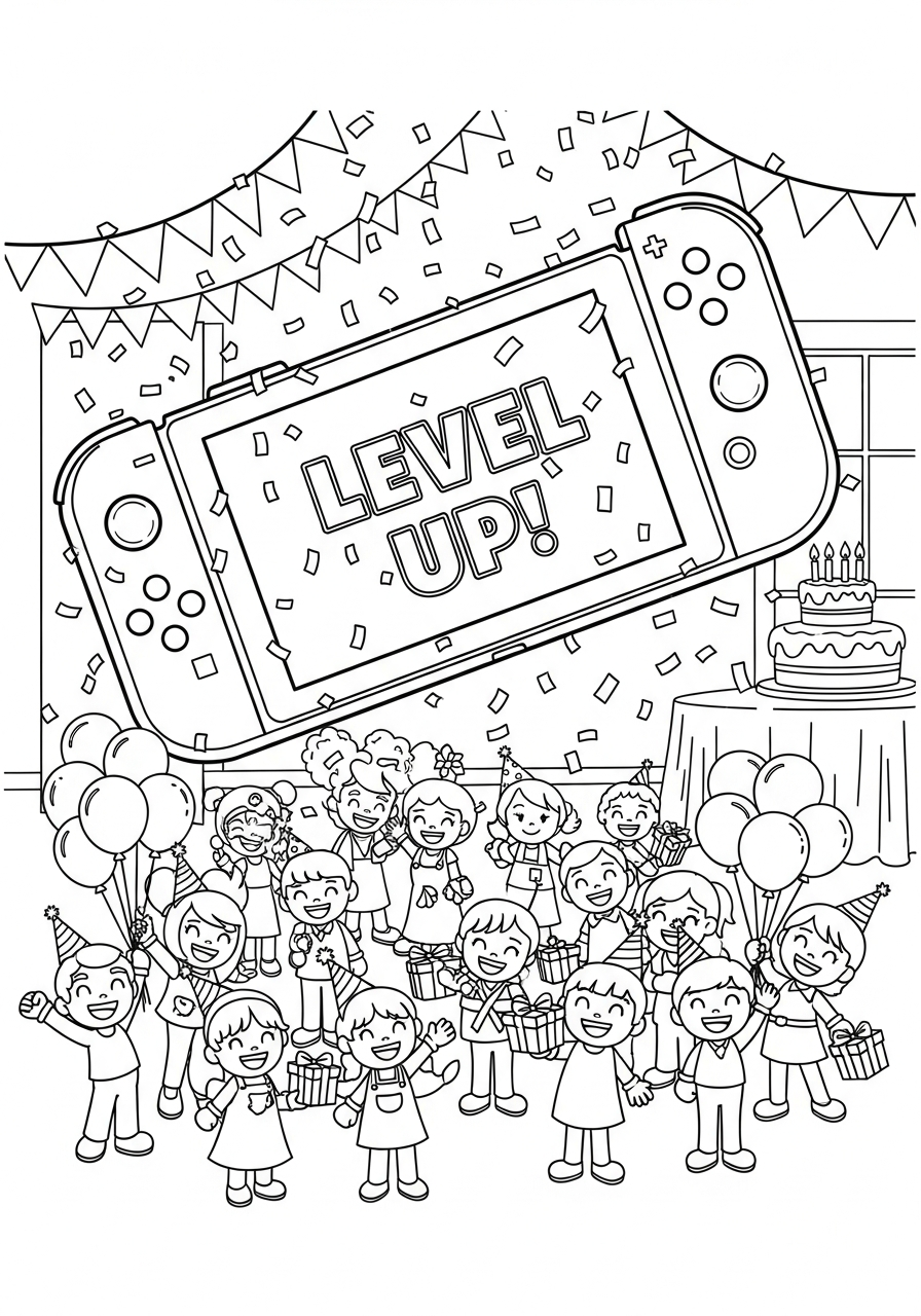 foto Nintendo Switch da colorare