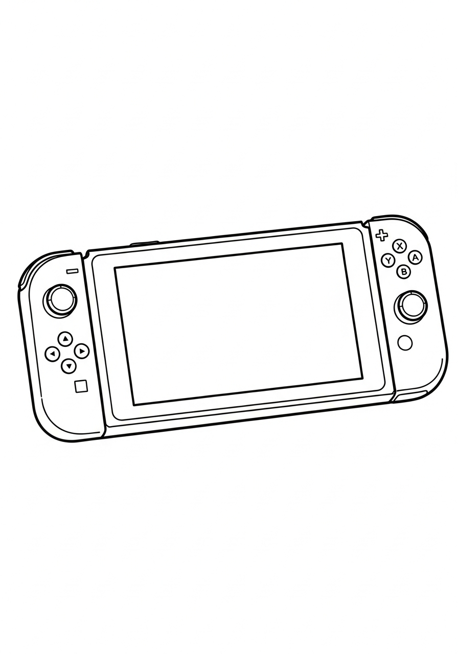 Nintendo Switch da colorare pdf